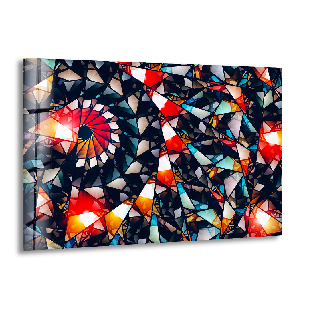 Fractal Abstract Red Glass Wall Art Glass Printing Wall Art, Print photos on glass