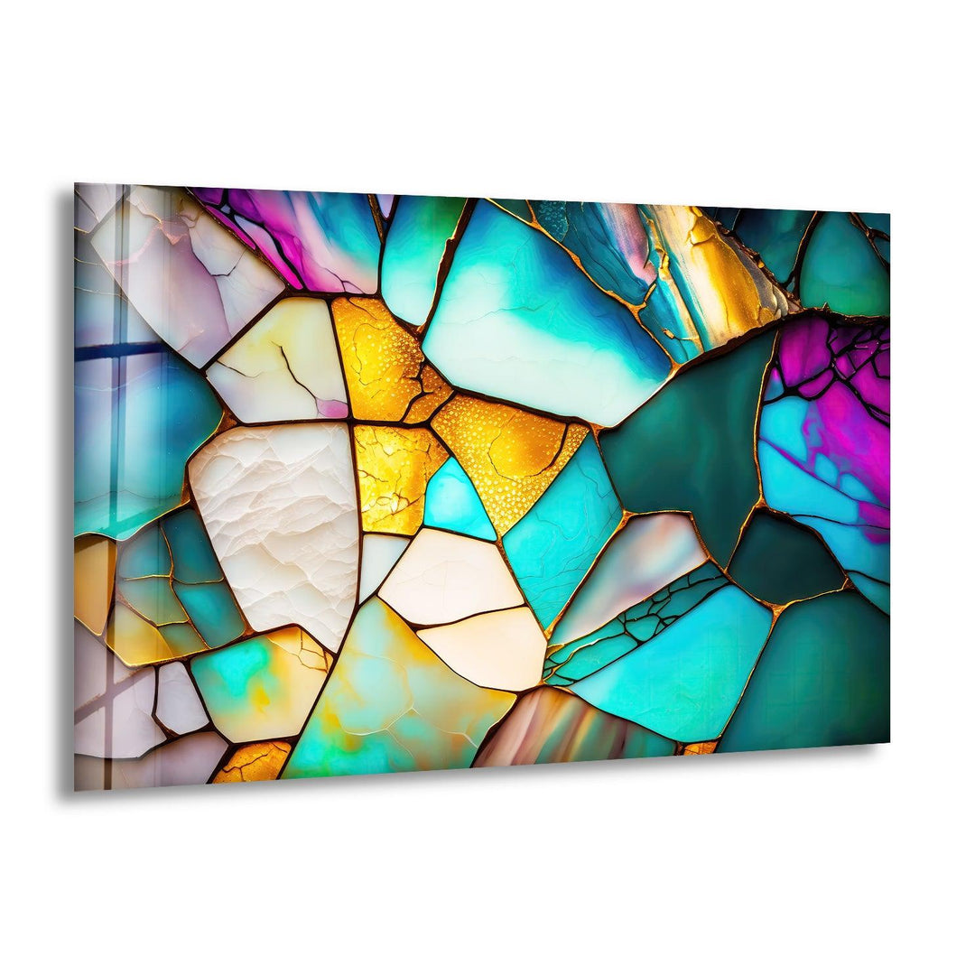 Cracked Stained Glass Wall Art glass pictures for Wall, glass prints wall art