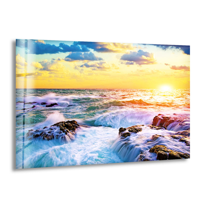 Coastal Landscape Glass Wall Art