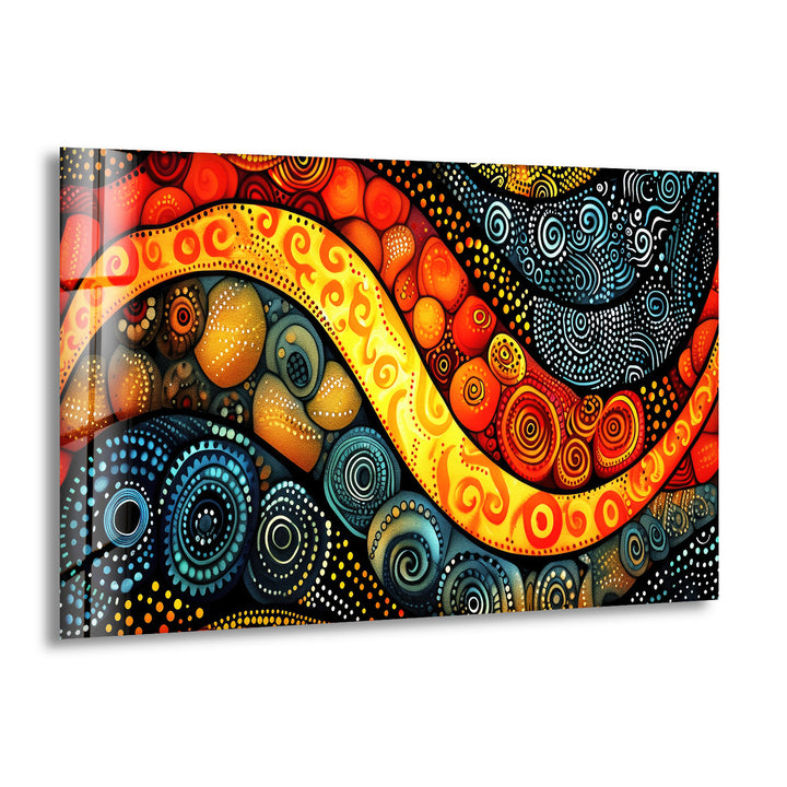 Colorful Stained Circles Glass Wall Art Glass Printing Wall Art, Print photos on glass