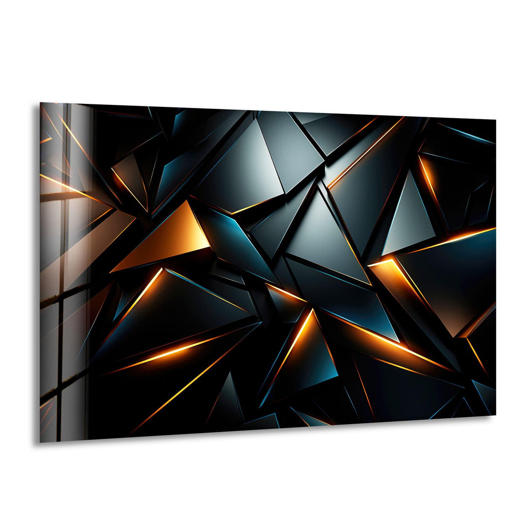 Black Geometric Design Glass Wall Art art glass wall art, glass wall art pictures
