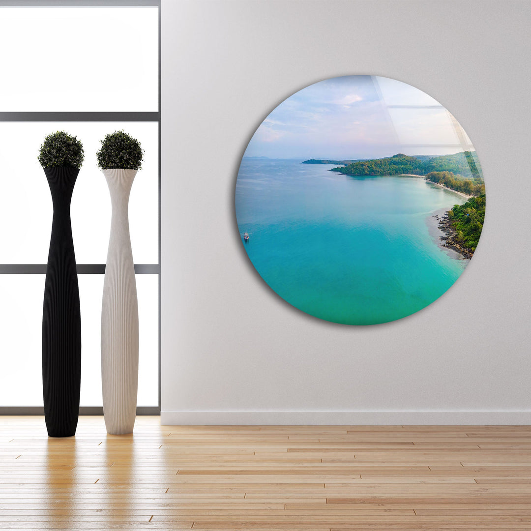 Tropical Land & Ocean Glass Wall Art glass photo prints, glass picture prints
