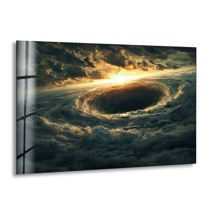 Eye Of The Storm Glass Wall Art, print picture on glass, Tempered Glass Wall Art