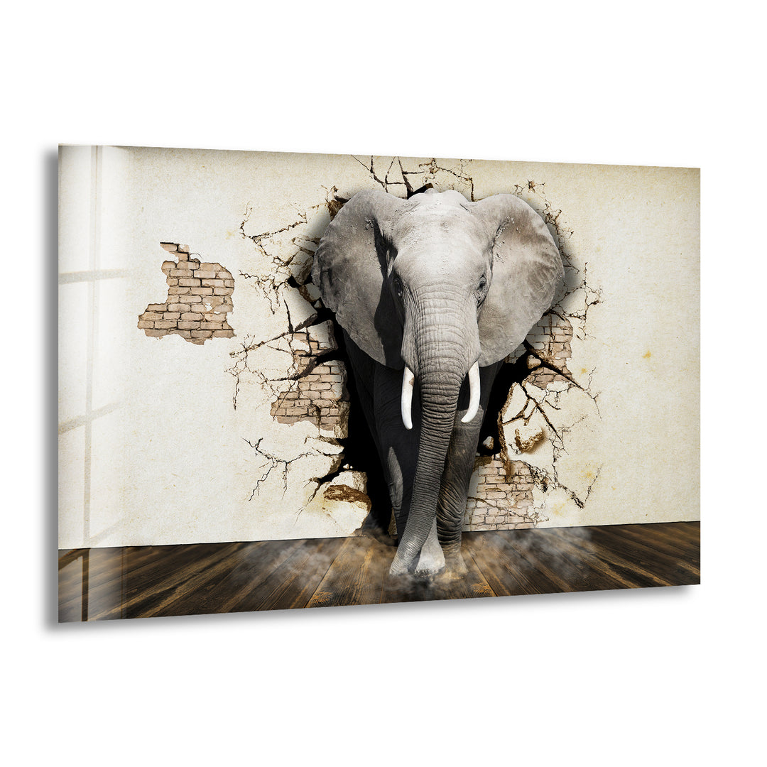 3D Elephant Art Glass Wall Artart glass wall art, glass wall art pictures