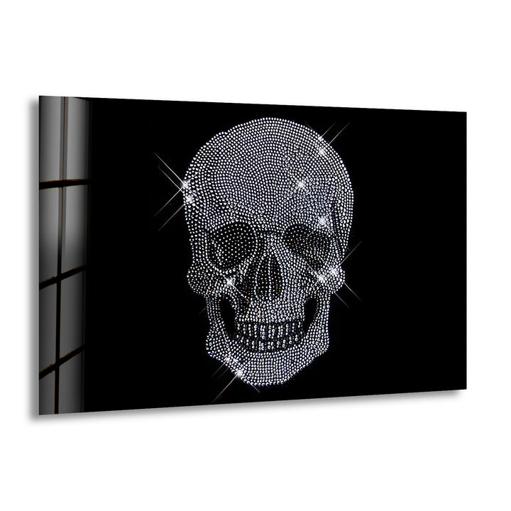 Diamond Skull  Glass Wall Art