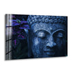 Blue Buddha Statue Glass Art Painting Collections