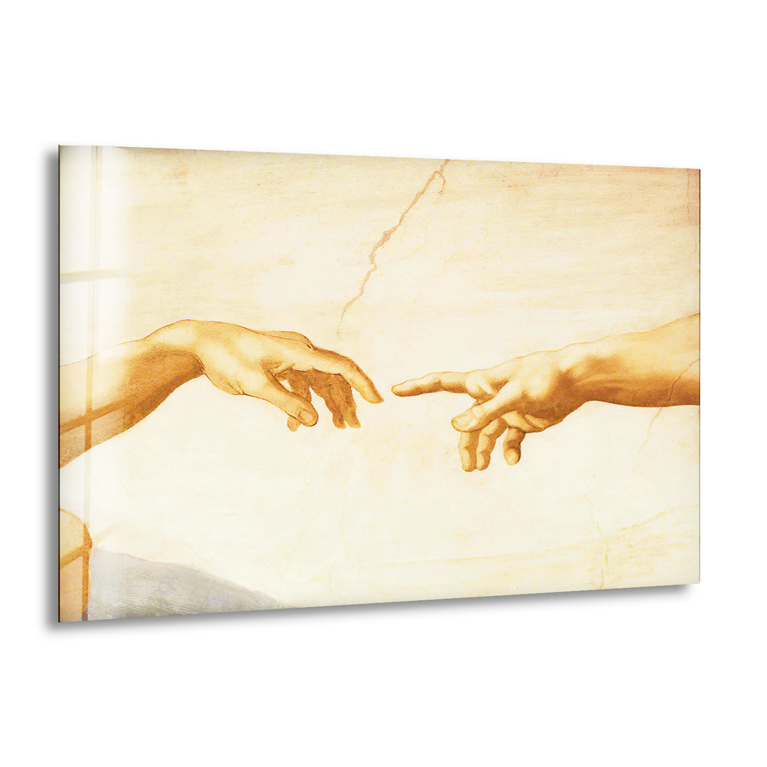 Michelangelo The Creation of Adam Glass Photo Prints for Wall