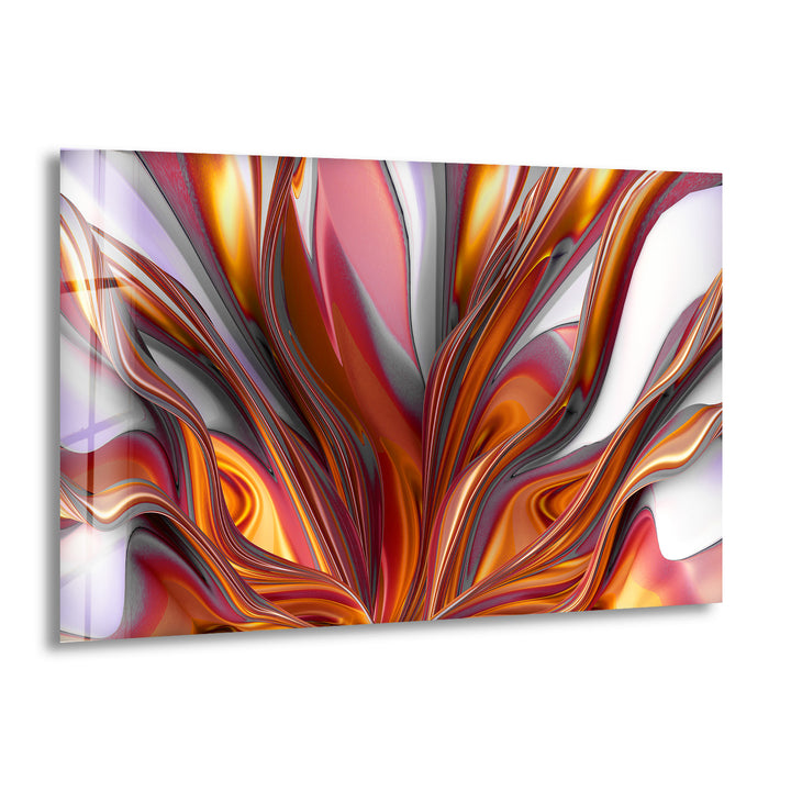 Brown Volumetric Abstract Glass Wall Art