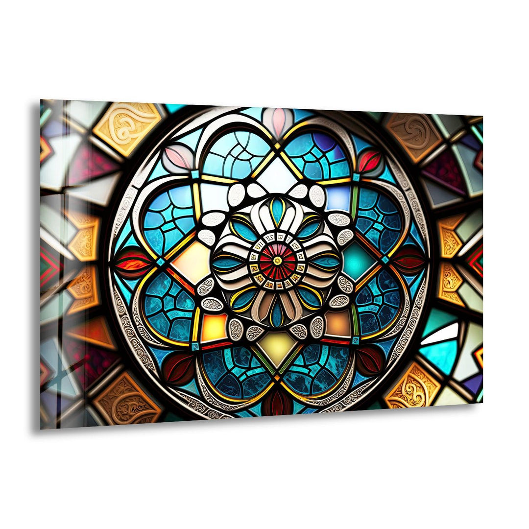 Stained Circles Glass Wall Art custom glass pictures, glass art prints