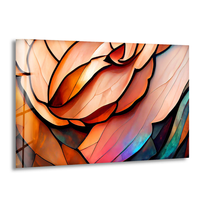 Stained Rose Glass Wall Art glass photo prints, glass picture prints