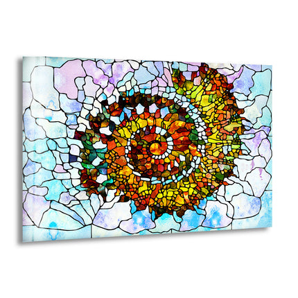 Stained Colorful Textures Glass Wall Art