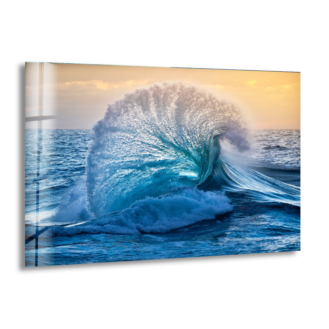 Big Ocean Wave Glass Wall Art glass photo prints, glass picture prints