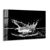 Black Water Splashes Glass Wall Art