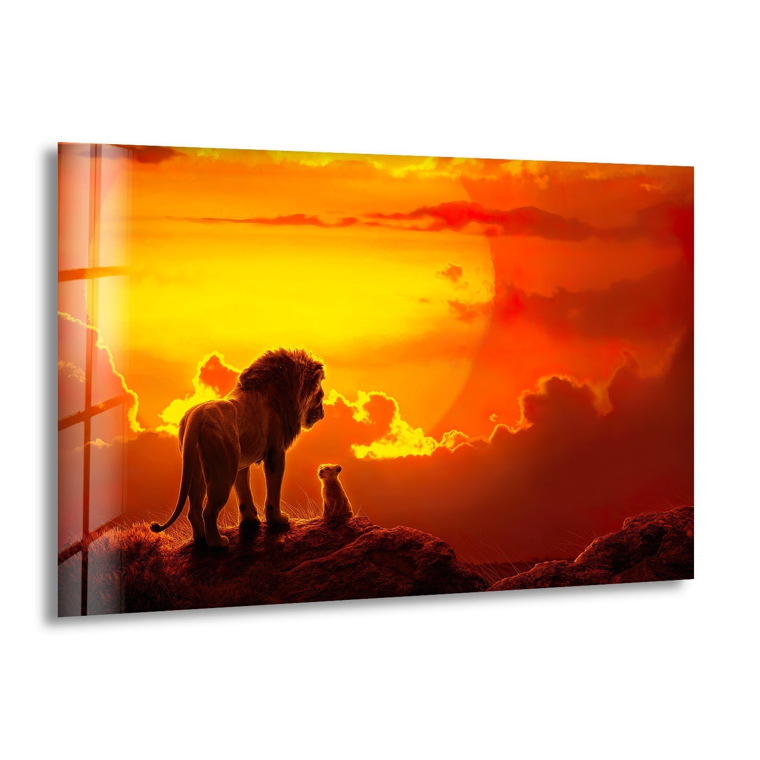 Lion offers Tempered Glass Printing Wall Art , Natural And Vivid Wall Decor , Modern Wall Art, Extra Large Wall Art