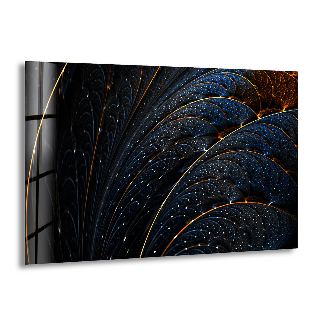 Dark Leaf Abstract Glass Wall Art art glass wall art, glass wall art pictures
