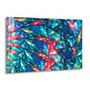 Blue Stained Abstract Tempered Glass Wall Art