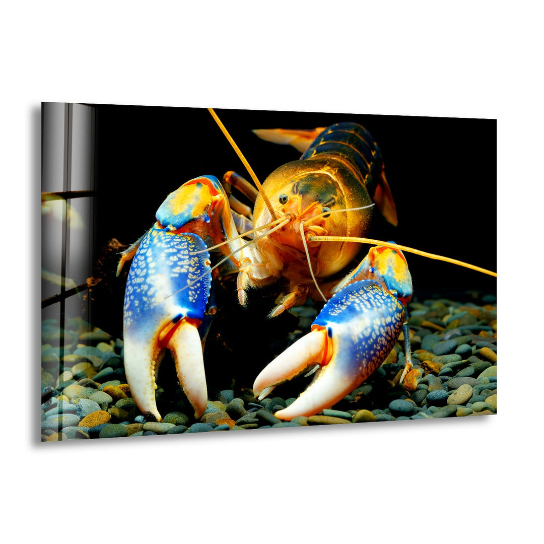 Decorative Lobster Glass Wall Art glass pictures for Wall, glass prints wall art