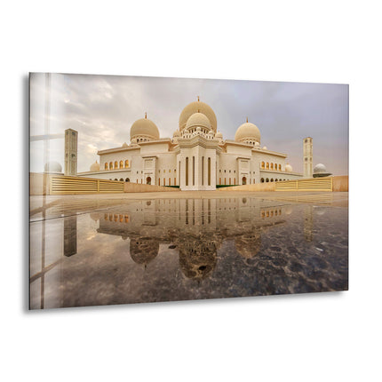 Sheikh Zayed Mosque Glass Picture Prints | Modern Wall Art
