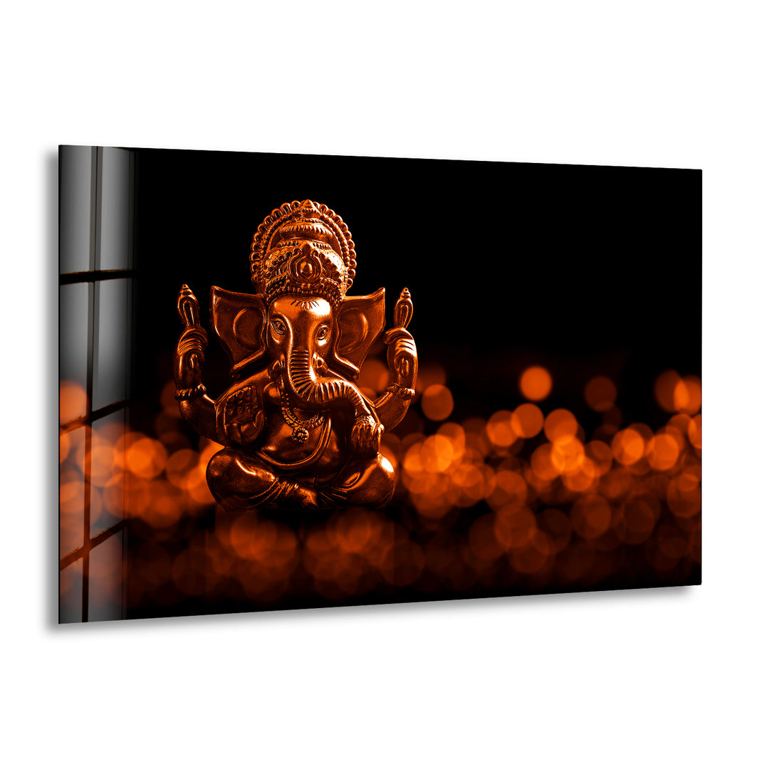 Lord Ganesha Glass Picture Prints | Modern Wall Art