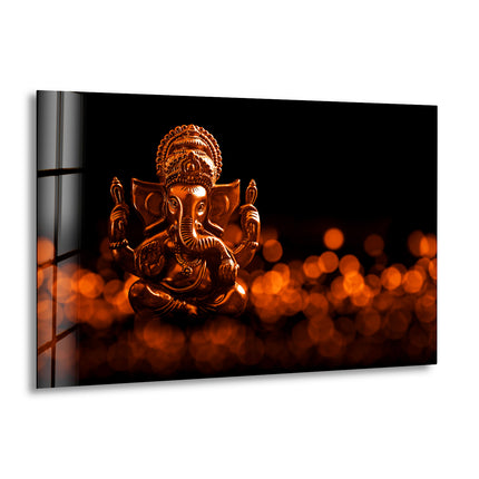Lord Ganesha Glass Picture Prints | Modern Wall Art
