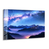 Purple Sky with Milky Way Tempered Glass Wall Art