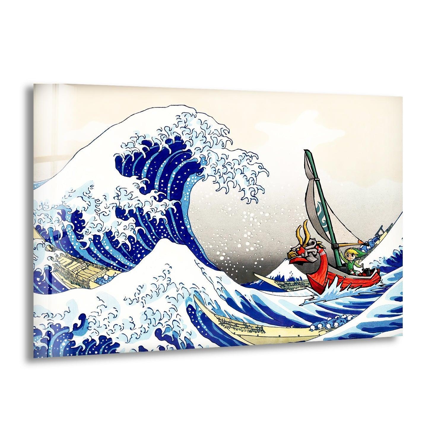 Wave Kanagawa Glass Wall Art & Cool Home Decor