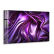 Shiny Fluid Purple Wavy Glass Wall Art