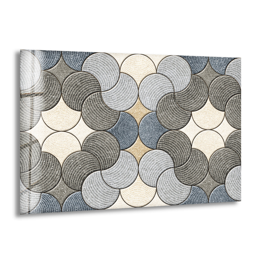 Mosaic Grey Glass Wall Art photo print on glass, prints on glass wall art