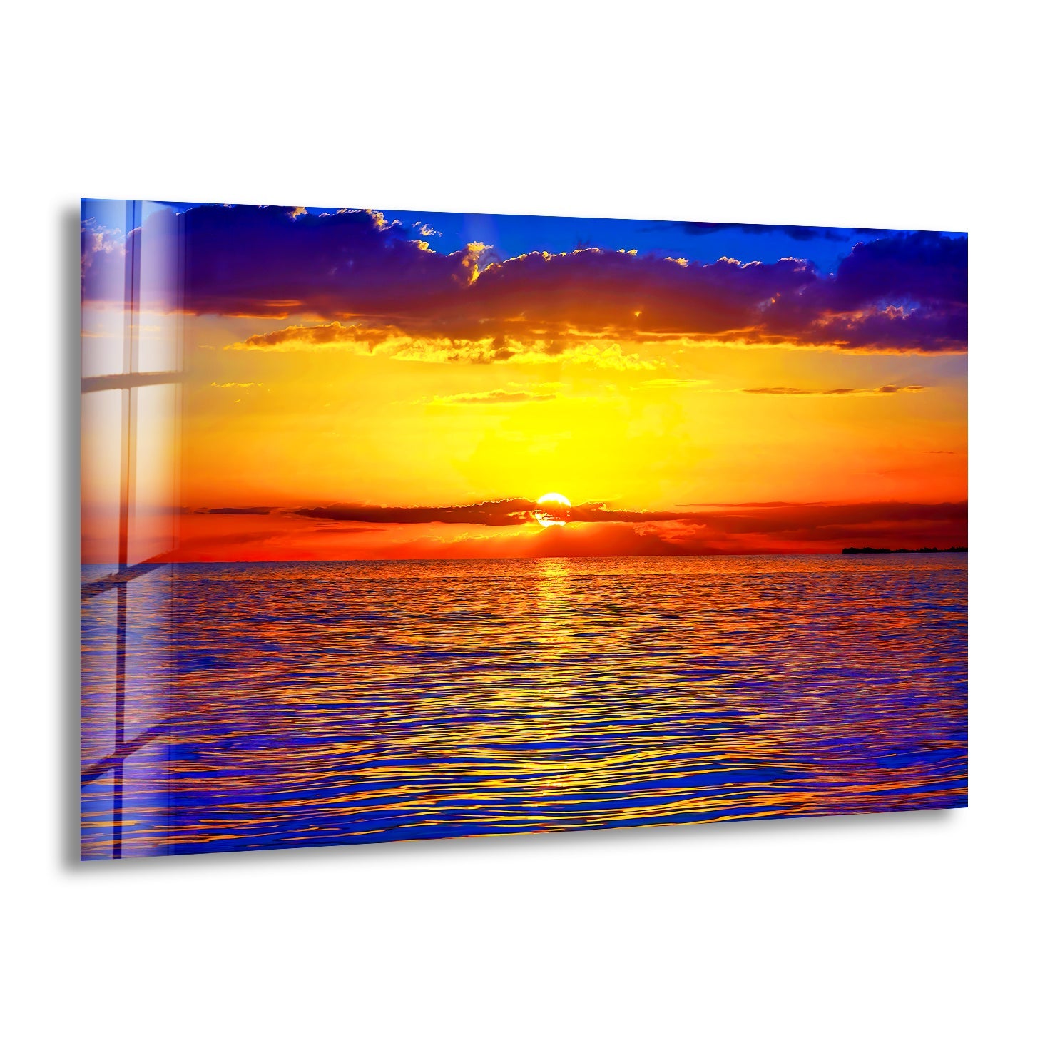 Pretty Sunset Glass Wall Art large glass photo prints, glass wall photos