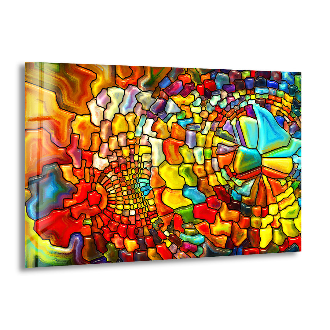 Colorful Mosaic Stained Glass Wall Art stained glass wall art, stained glass wall decor