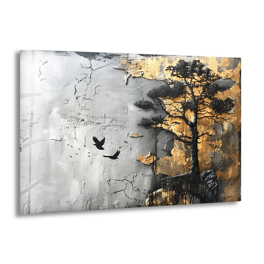 Black Tree Golden Abstract Glass Wall Art Our beautiful Glass Wall Art is sure to make your living places look better. It's made to add color, style, and elegance to any room. Our glass wall art has something for every taste and style of decor, whether you want to add a touch of modern luxury or bright creativity.