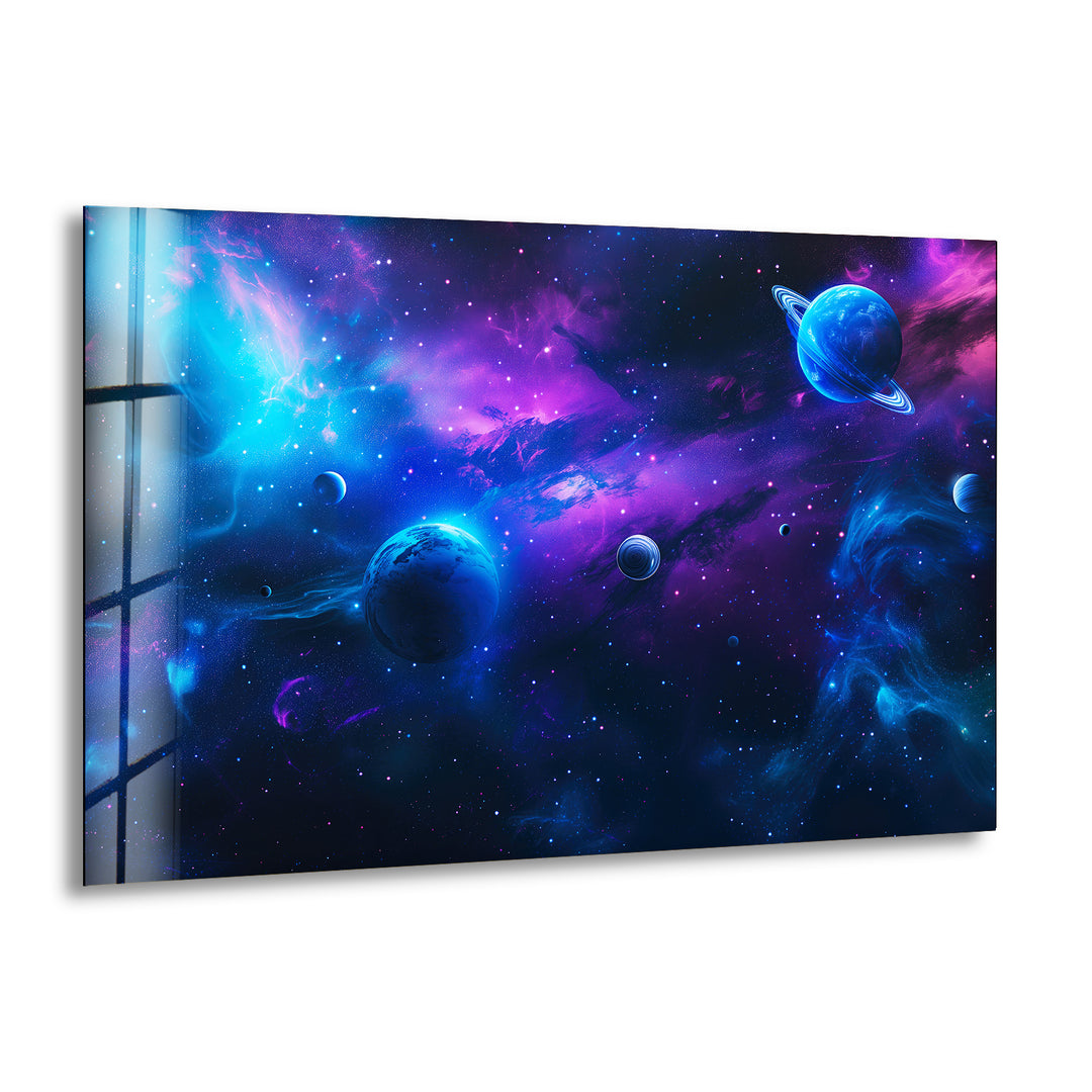 Galaxy Glass Wall Art, print picture on glass, Tempered Glass Wall Art