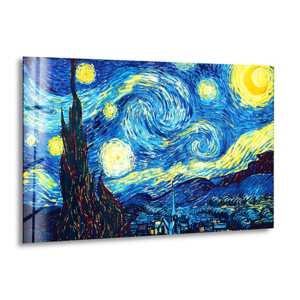 Starry Night Vincent Van Gogh Glass Art for the Wall