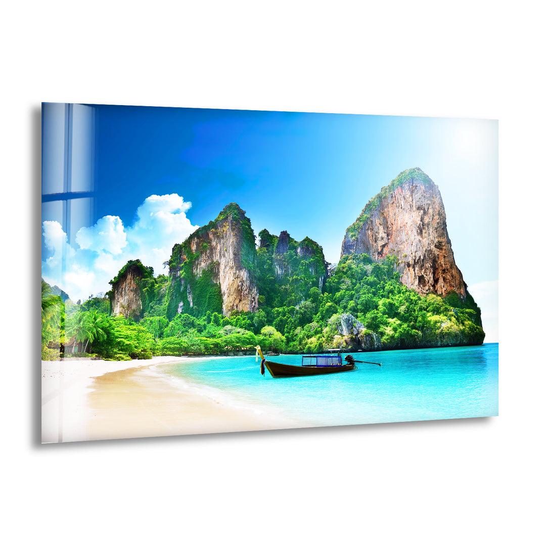 Phuket Tropical Island Glass Wall Art glass image printing, glass prints from photos