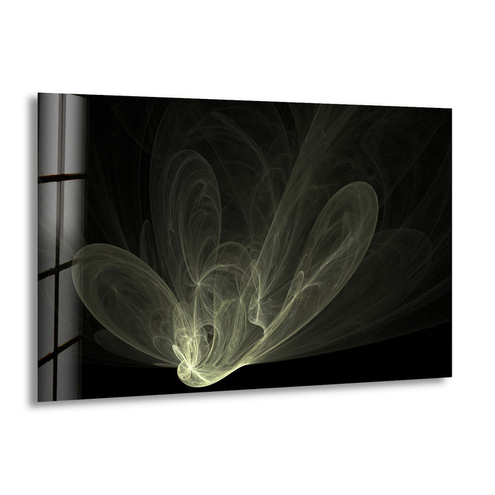 Fractal Xray Flower Glass Wall Art