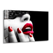 Red Lips Woman Cool Art Prints & Glass Wall Decor