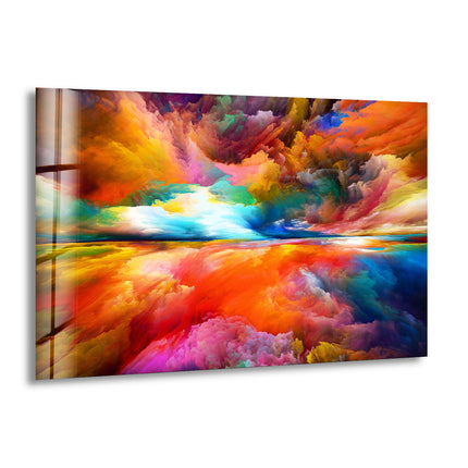 Colorful Modern Clouds Glass Printing Wall Art