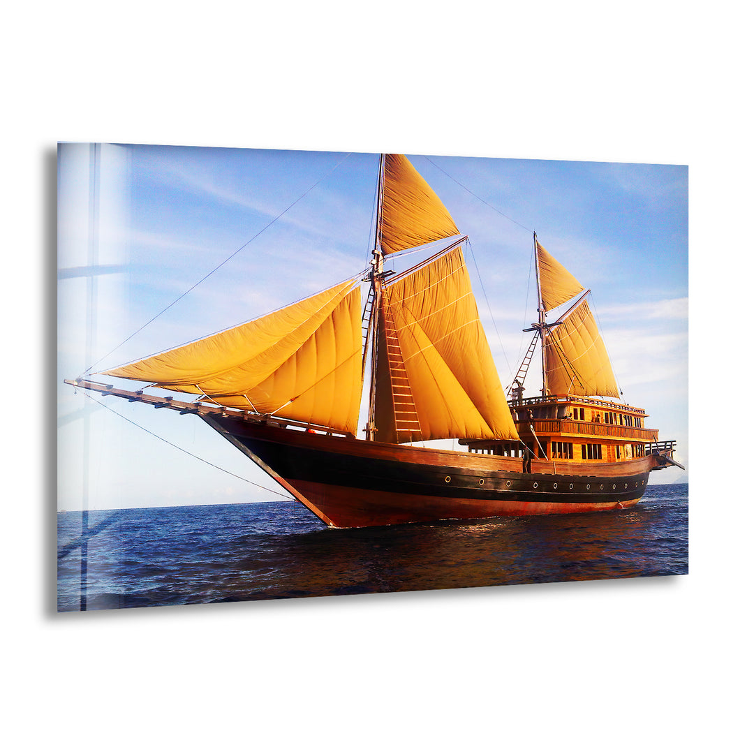 Sailing Yacht Nautical Glass Wall Art glass photo prints, glass picture prints