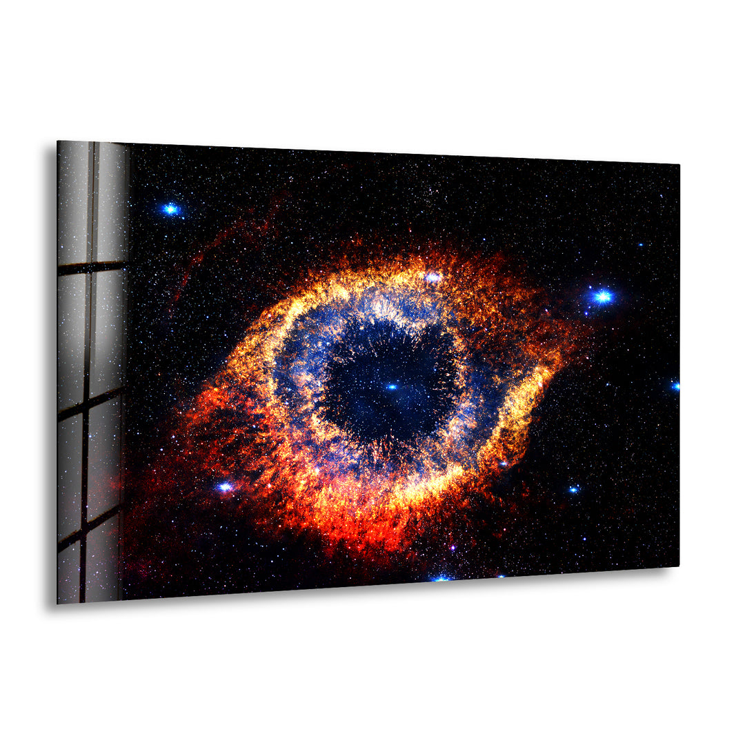 Helix Nebula Glass Wall Art, print on glass, glass printed photos