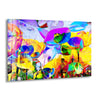 Purple & Yellow Flower Painting Glass Wall Art glass image printing, glass prints from photos
