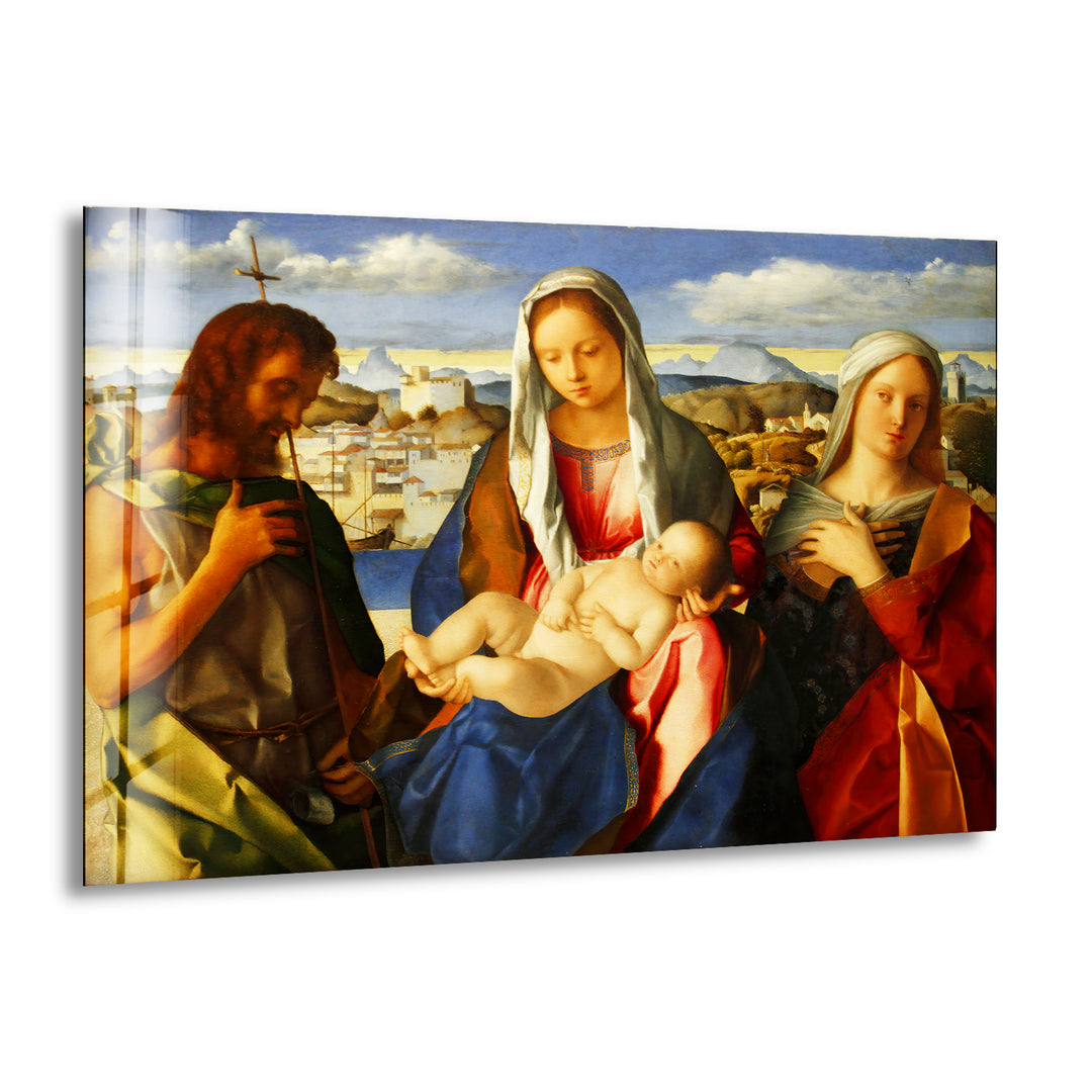 Madonna of the Meadow Glass Wall Pictures Art