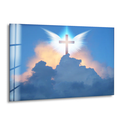 Cross Crucifix Glass Picture Prints | Modern Wall Art