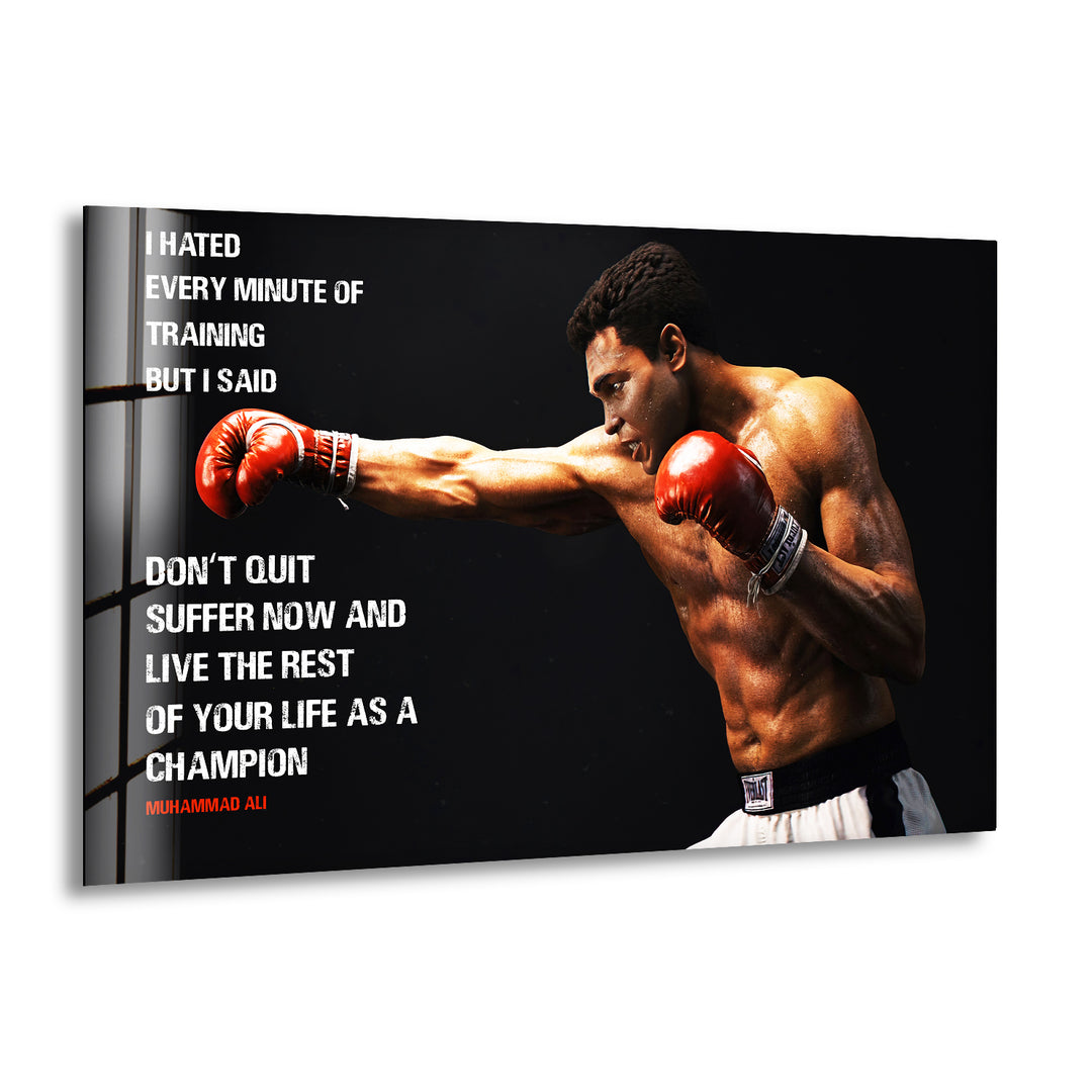 Muhammad Ali Glass Wall Artwork | Custom Glass Photos