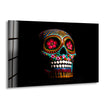 Calavera Sugar Mexican Skull Glass Wall Art