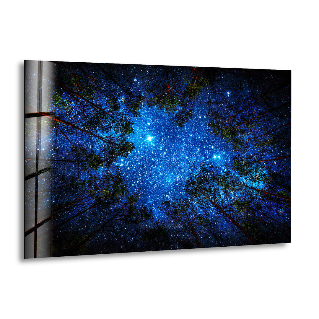 Night Sky Glass Wall Art, print picture on glass, Tempered Glass Wall Art