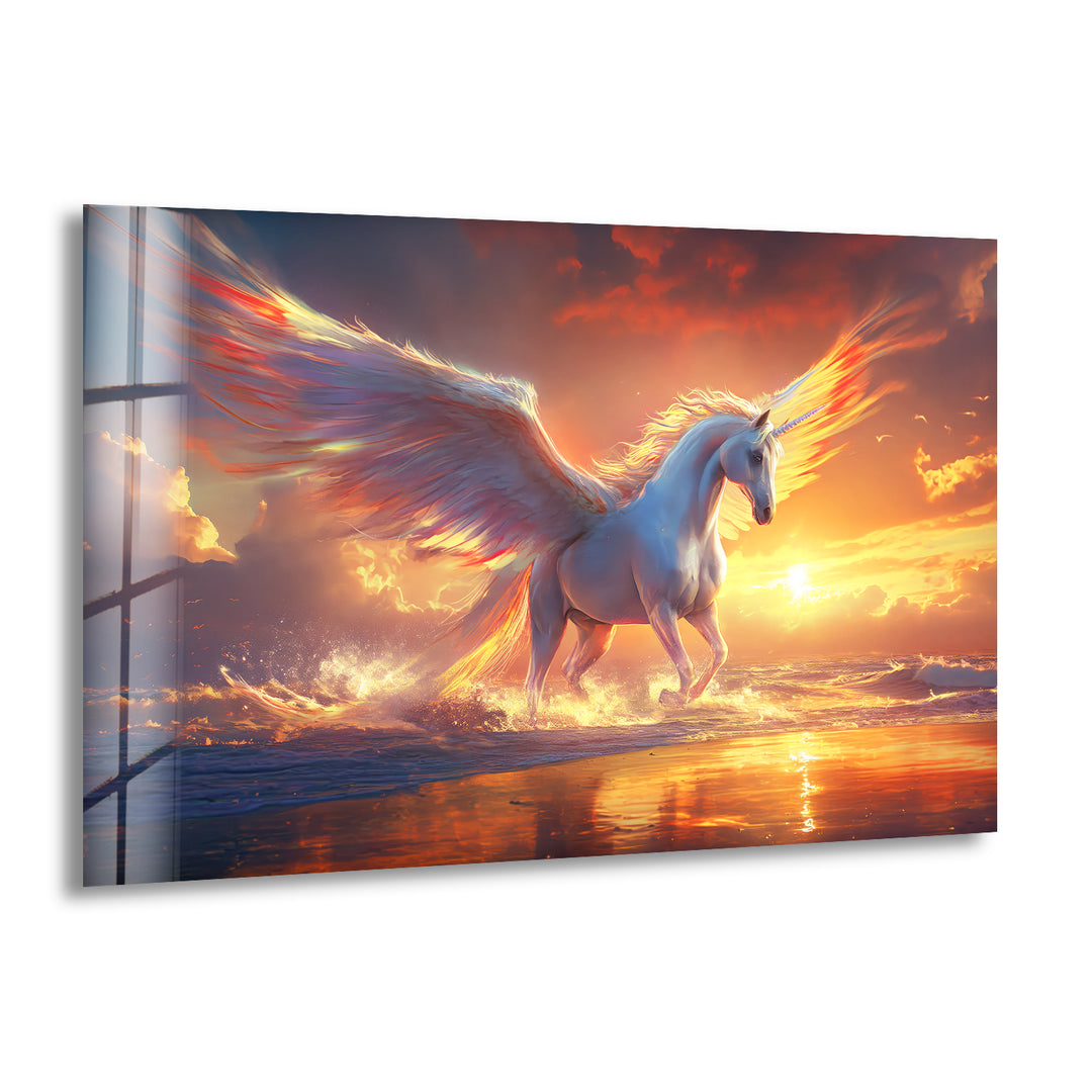 Pegaso the Mythical Winged Glass Art Pictures Online