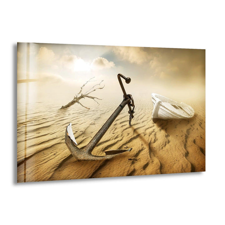 Sailboat Anchor Cool Abstract Art & Glass Art Prints