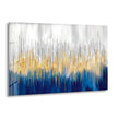 Shiny Gold and Blue Abstract Glass Wall Art