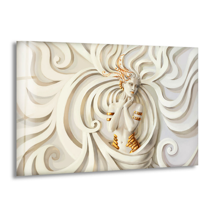 Gold Venus Portrait Cool Wall Decor & Glass Print Art