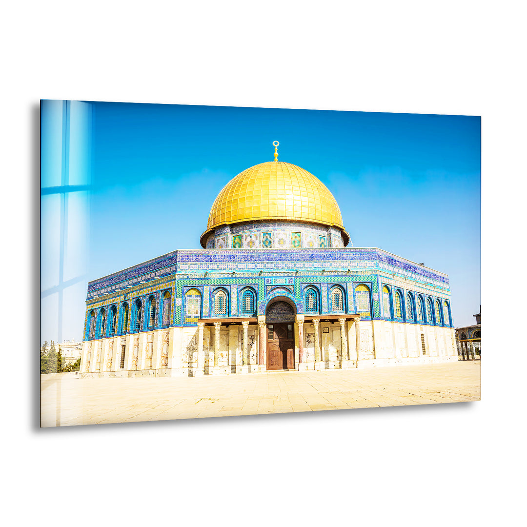 Islamic Decor Dome of the Rock Glass Print Wall Art Pieces